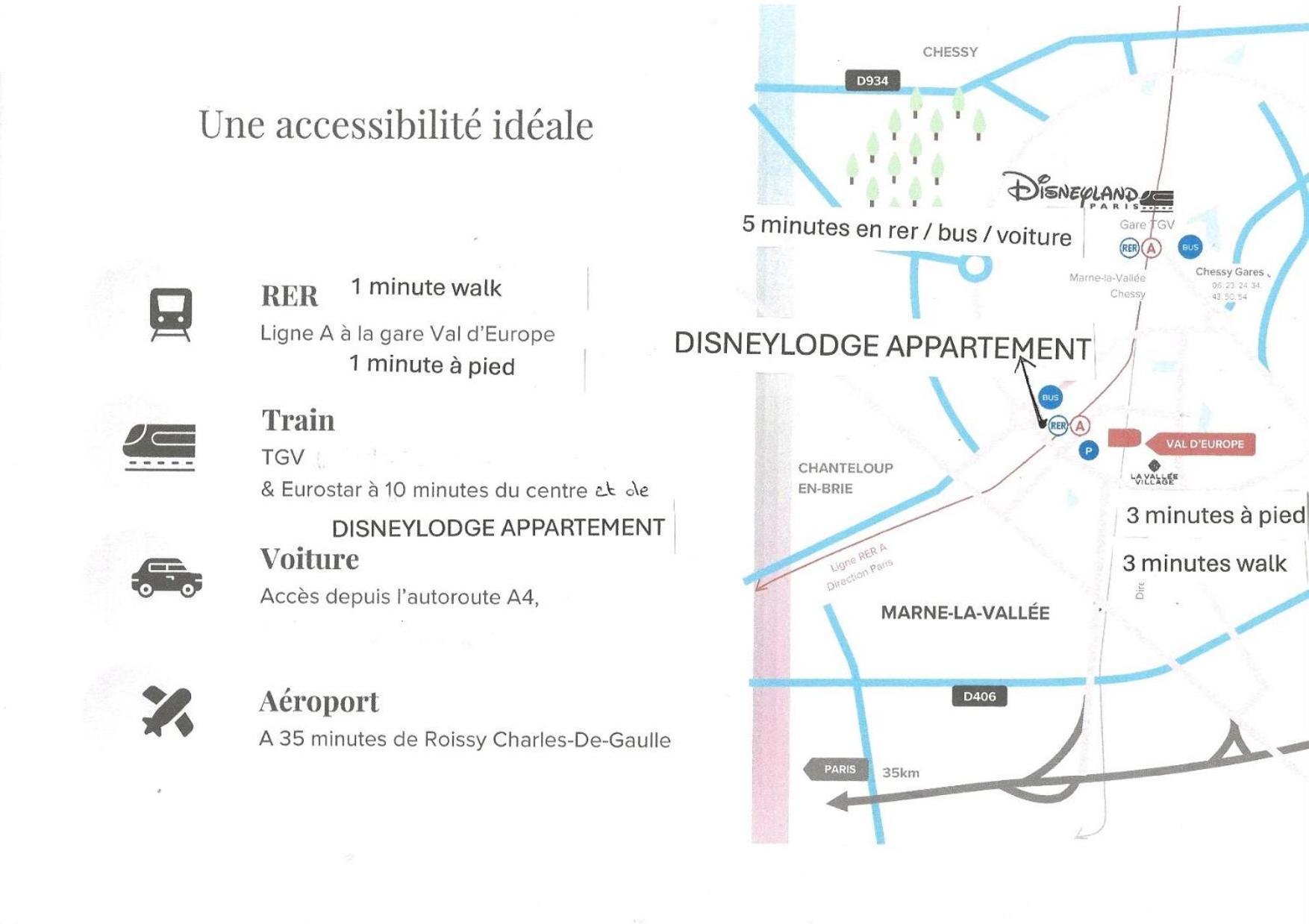 Disney 3 Mn, 14 People , 4 Bedrooms, 2 Parkings Prives Chessy  Bagian luar foto